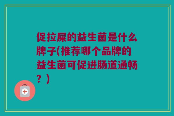 促拉屎的益生菌是什么牌子(推荐哪个品牌的益生菌可促进肠道通畅？)