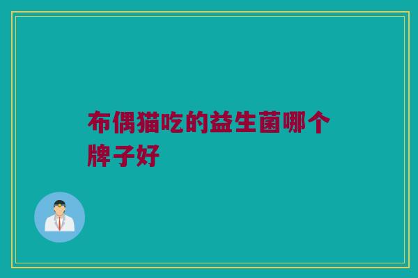 布偶猫吃的益生菌哪个牌子好