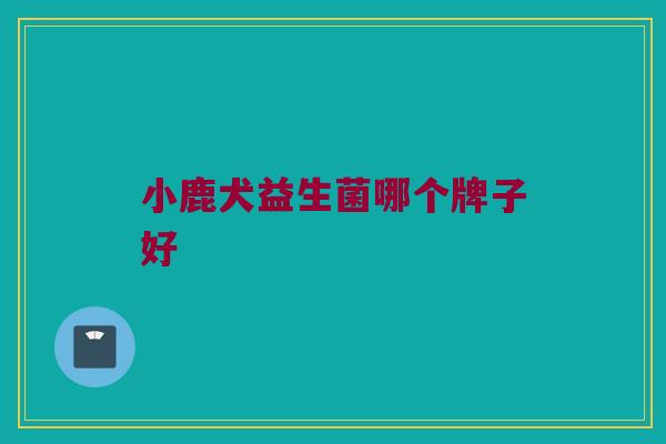 小鹿犬益生菌哪个牌子好