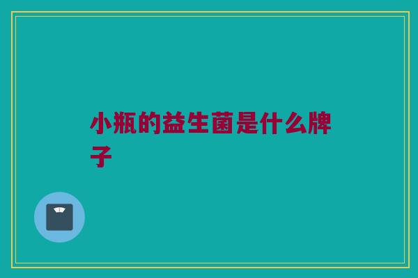小瓶的益生菌是什么牌子