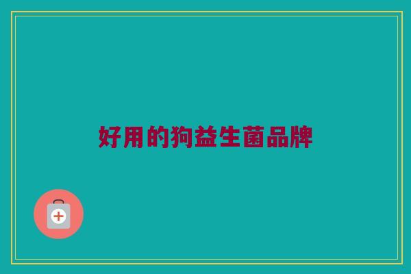 好用的狗益生菌品牌