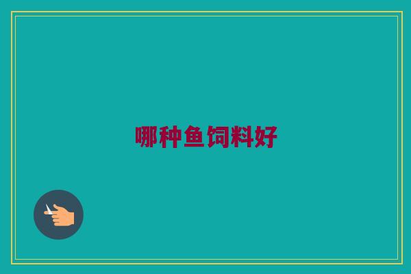 哪种鱼饲料好