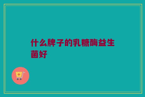 什么牌子的乳糖酶益生菌好