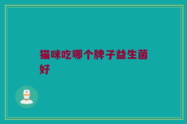 猫咪吃哪个牌子益生菌好