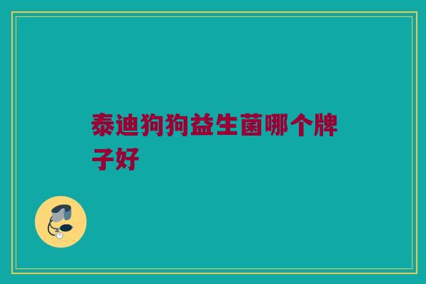泰迪狗狗益生菌哪个牌子好