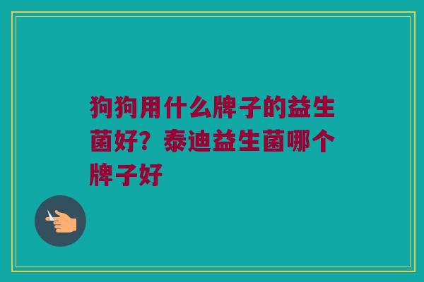 狗狗用什么牌子的益生菌好？泰迪益生菌哪个牌子好