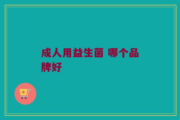 成人用益生菌 哪个品牌好