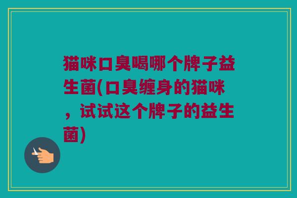 猫咪喝哪个牌子益生菌(缠身的猫咪,试试这个牌子的益生菌) 猫咪喝哪个牌子益生菌(缠身的猫咪,试试这个牌子的益生菌)
