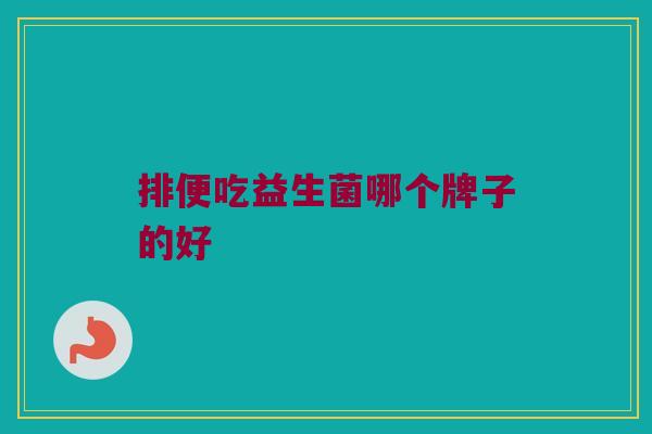 排便吃益生菌哪个牌子的好