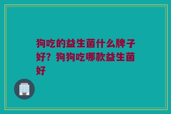 狗吃的益生菌什么牌子好？狗狗吃哪款益生菌好