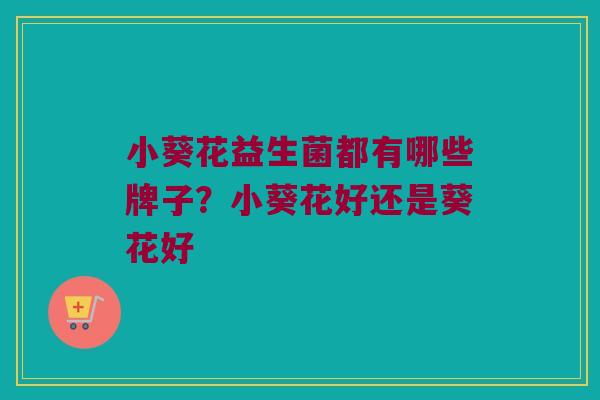 小葵花益生菌都有哪些牌子？小葵花好还是葵花好