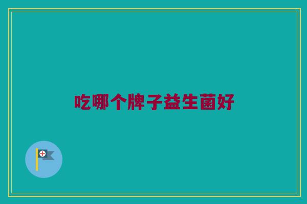 吃哪个牌子益生菌好