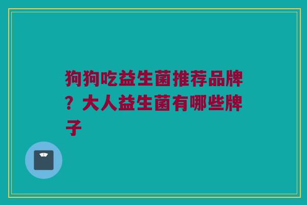 狗狗吃益生菌推荐品牌？大人益生菌有哪些牌子