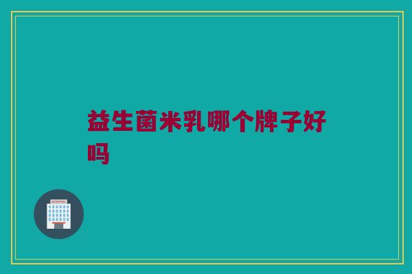 益生菌米乳哪个牌子好吗