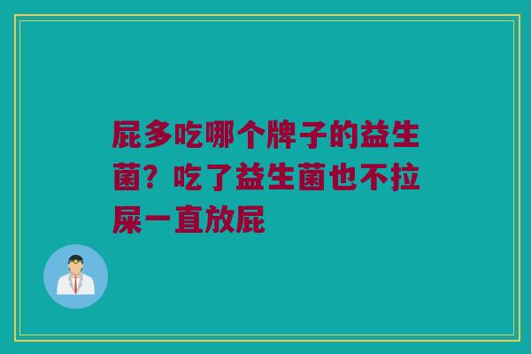屁多吃哪个牌子的益生菌？吃了益生菌也不拉屎一直放屁
