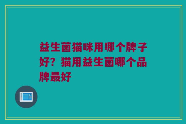 益生菌猫咪用哪个牌子好？猫用益生菌哪个品牌最好