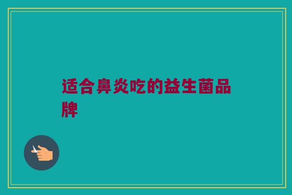 适合鼻炎吃的益生菌品牌