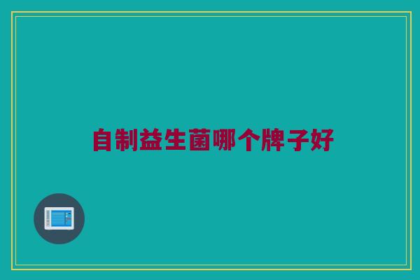 自制益生菌哪个牌子好