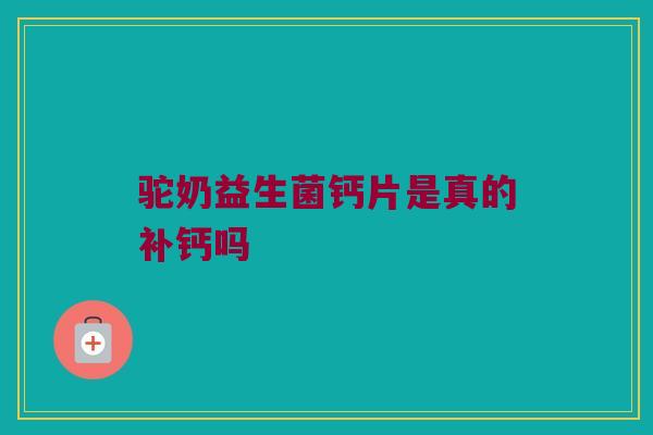 驼奶益生菌钙片是真的补钙吗