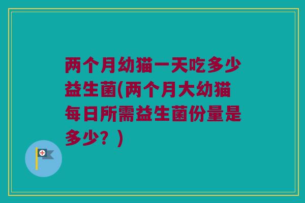 两个月幼猫一天吃多少益生菌(两个月大幼猫每日所需益生菌份量是多少？)