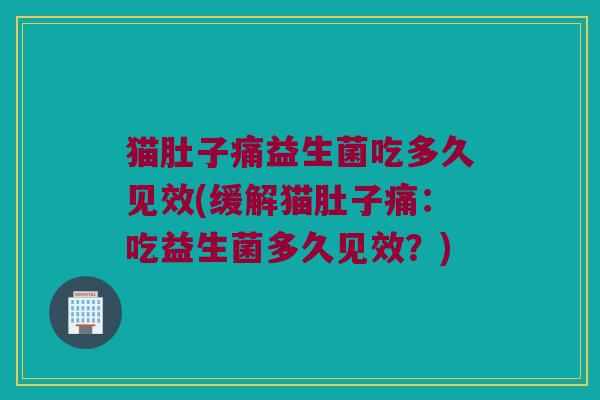 猫肚子痛益生菌吃多久见效(缓解猫肚子痛：吃益生菌多久见效？)