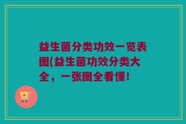 益生菌分类功效一览表图(益生菌功效分类大全，一张图全看懂！