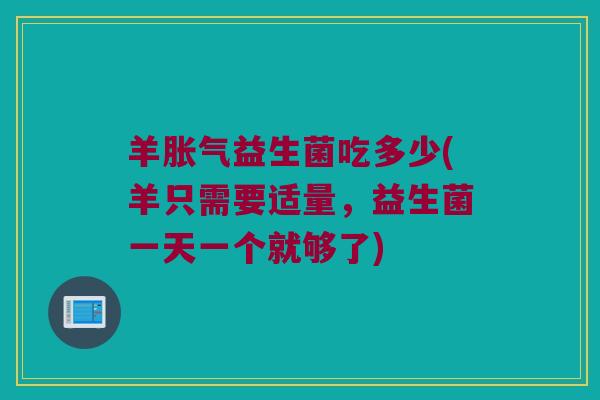 羊胀气益生菌吃多少(羊只需要适量，益生菌一天一个就够了)