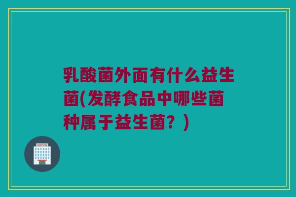 乳酸菌外面有什么益生菌(发酵食品中哪些菌种属于益生菌？)