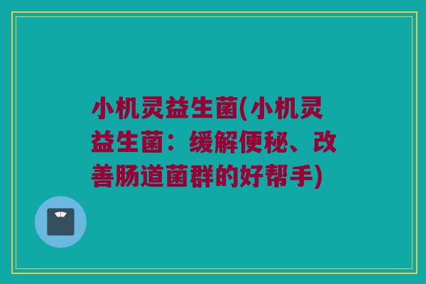 小机灵益生菌(小机灵益生菌:缓解、改善肠道菌群的好帮手) 小机灵益生菌(小机灵益生菌:缓解、改善肠道菌群的好帮手)