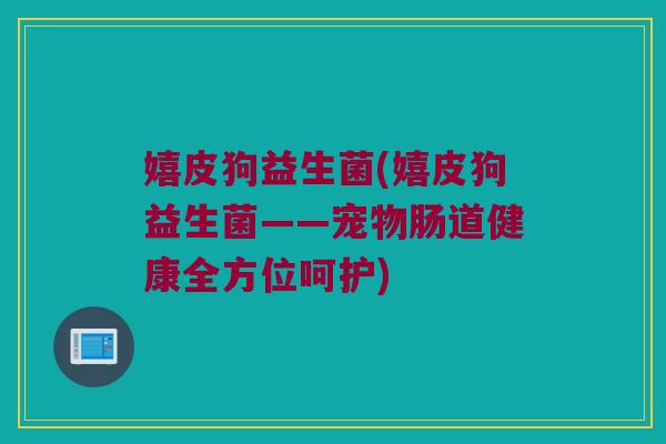 嬉皮狗益生菌(嬉皮狗益生菌——宠物肠道健康全方位呵护) 嬉皮狗益生菌(嬉皮狗益生菌——宠物肠道健康全方位呵护)