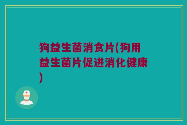 狗益生菌消食片(狗用益生菌片促进消化健康)