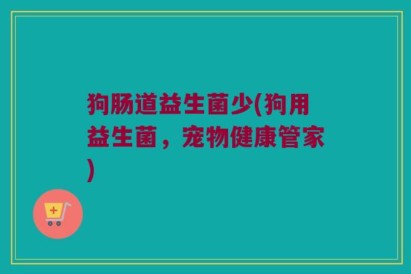 狗肠道益生菌少(狗用益生菌，宠物健康管家)