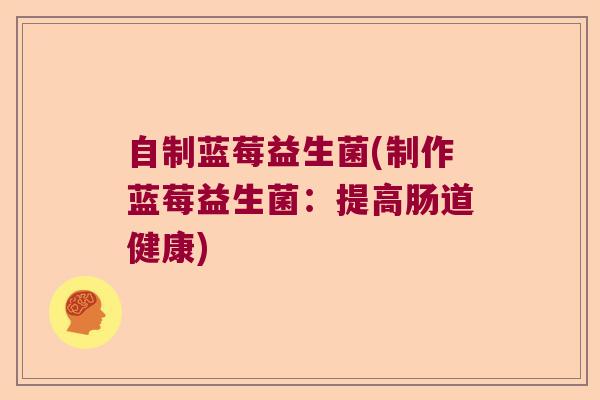 自制蓝莓益生菌(制作蓝莓益生菌：提高肠道健康)