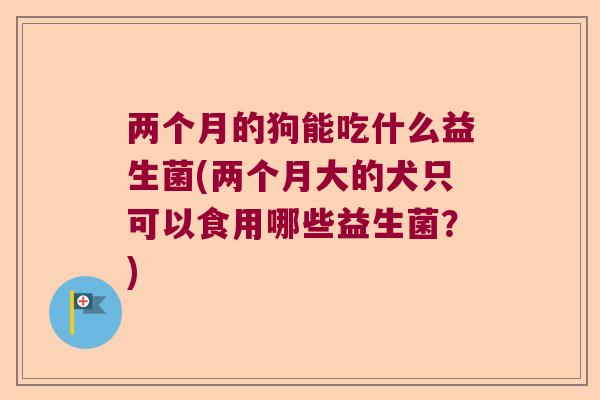 两个月的狗能吃什么益生菌(两个月大的犬只可以食用哪些益生菌？)