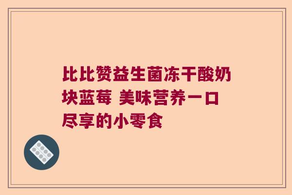 比比赞益生菌冻干酸奶块蓝莓 美味营养一口尽享的小零食