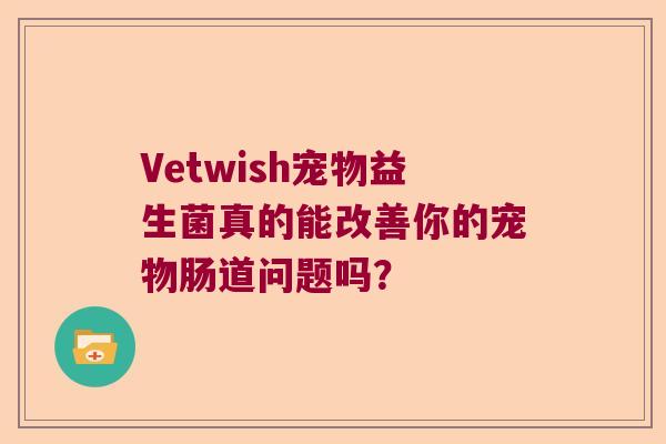 Vetwish宠物益生菌真的能改善你的宠物肠道问题吗？