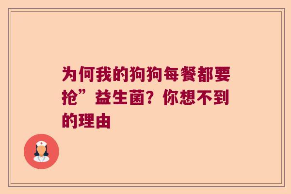 为何我的狗狗每餐都要抢”益生菌？你想不到的理由