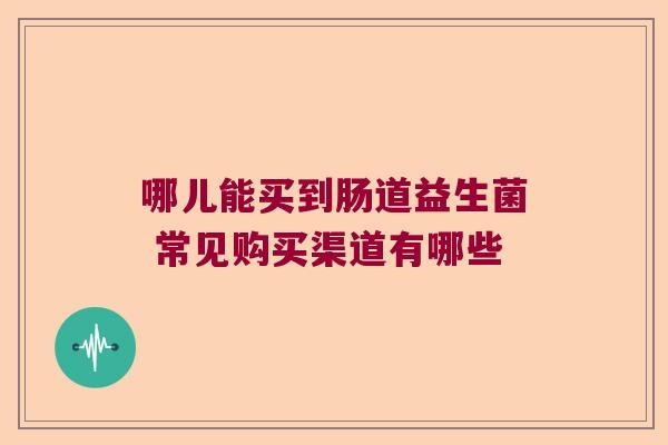 哪儿能买到肠道益生菌 常见购买渠道有哪些