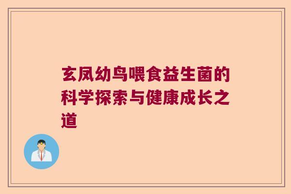 玄凤幼鸟喂食益生菌的科学探索与健康成长之道